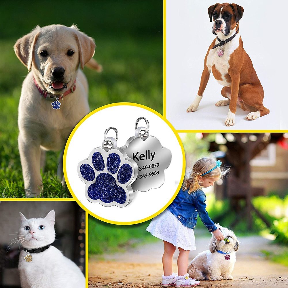 Pet Pendant Metal Keyring Collar