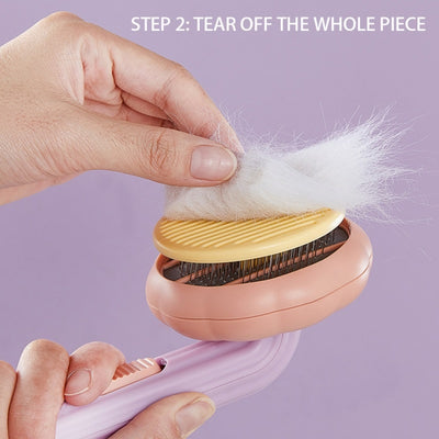 Pet Self Cleaning Shedding Brush