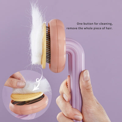 Pet Self Cleaning Shedding Brush