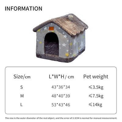 Foldable Dog Bed House
